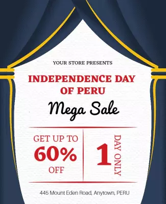 Peruvian Independence Day Sale Flyer Template