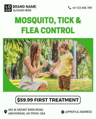 Pest Control Service Promotional Flyer Template