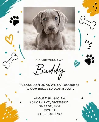 Pet Farewell Gathering Flyer Template