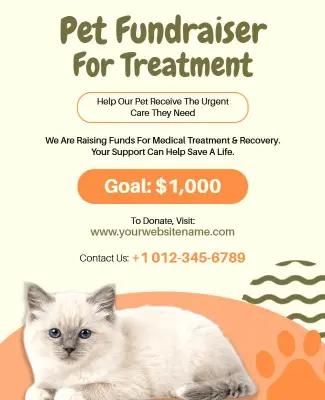 Pet Medical Fundraiser Event Flyer Template