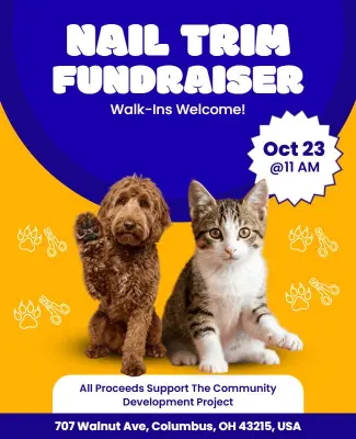 Pet Nail Trim Fundraiser Event Flyer Template