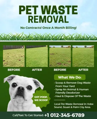 Pet Waste Removal Service Flyer Template