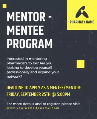Pharmacy Mentor Mentee Professional Program Flyer Template