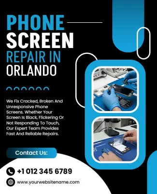 Phone Screen Repair Services Flyer Template