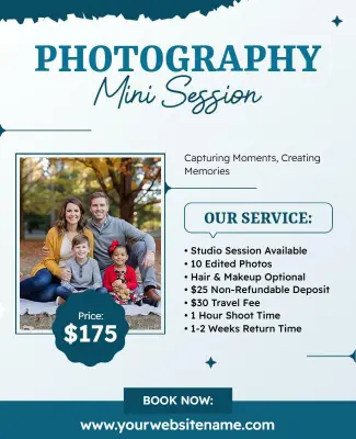 Photography Mini Session Promotion Flyer Template