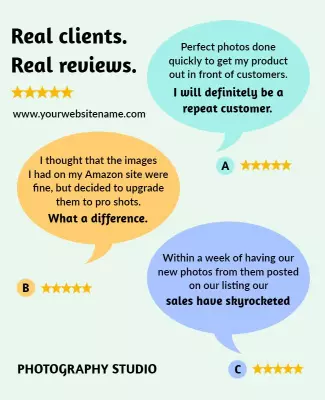 Photography Studio Client Testimonial Flyer Template