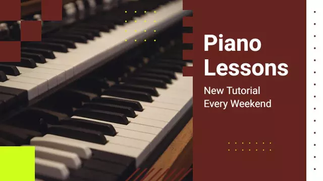Piano Lessons Beginner Tutorial YouTube Thumbnail Template