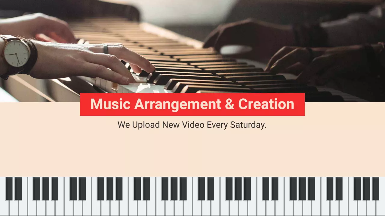 Piano Performance and Music Creation Video Update YouTube Banner Template