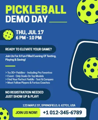 Pickleball Demo Day Event Flyer Template