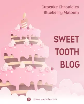 Pink Cake Celebration Event Flyer Template