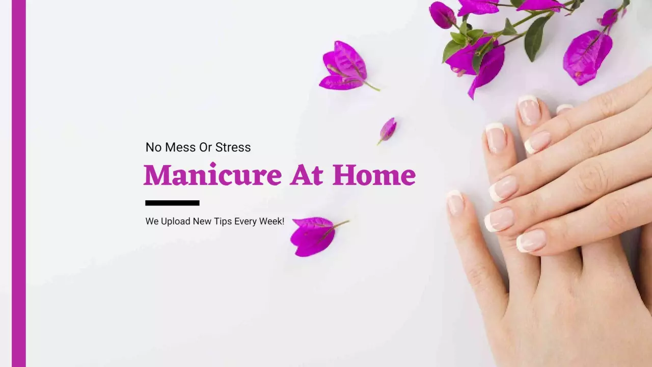 Pink Floral Theme for At-Home Manicure YouTube Banner Template