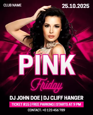 Pink Friday Flyer Template
