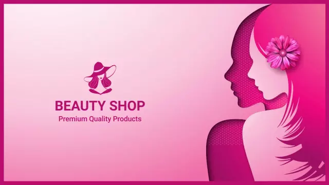 Pink Vibrant Beauty Shop Business Promotion Presentation Template