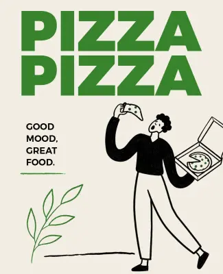 Pizza Restaurant Promotion Poster Template