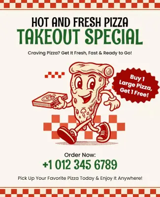 Pizza Takeout Special Offer Flyer Template