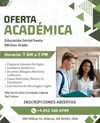 Plantilla De Folleto De Oferta Académica