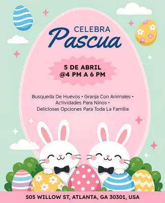 Plantilla De Folleto Para Celebración De Pascua