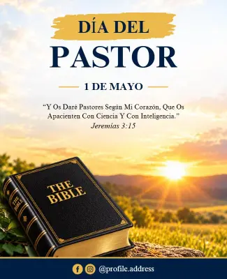 Plantilla De Folleto Para El Día De Agradecimiento Al Pastor