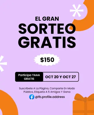 Plantilla De Póster Para El Anuncio De Un Concurso O Sorteo Gratuito
