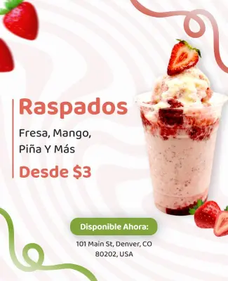 Plantilla De Póster Para Raspados De Sabores Frutales