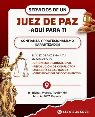 Plantilla De Volante De Servicios Profesionales De Justicia De Paz