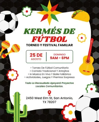 Plantilla De Volante Para El Festival Del Torneo De Fútbol Kermes