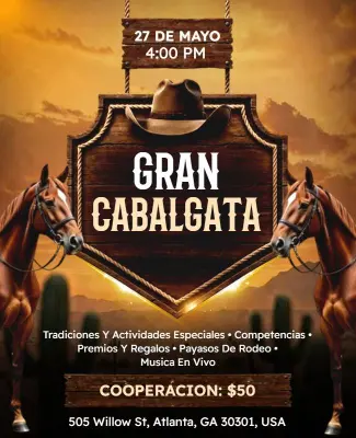 Plantilla Volante Evento De Cabalgata Estilo Campestre