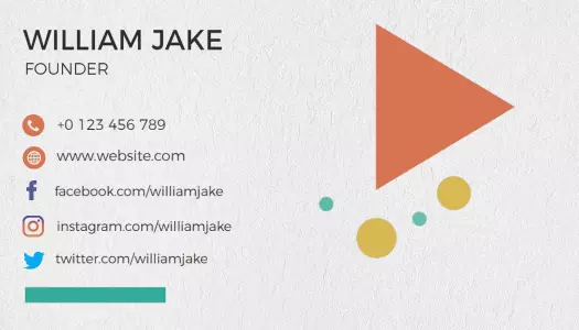 Playful Abstract Shapes Colorful Business Card Template