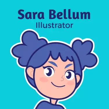 Playful Aqua Cute Bows Illustrative Business Card Template
