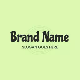 Playful Black Typography on Soft Green Background Logo Template
