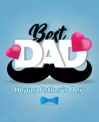 Playful Blue Father's Day Celebration Poster Template
