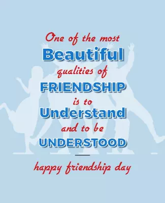 Playful Blue Friendship Day Celebration Poster Template