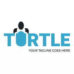 Playful Blue Turtle Design Emphasizing Nature Awareness Logo Template