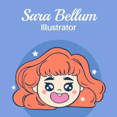 Playful Cartoon Cherry Theme Personal Business Card Template