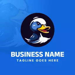 Playful Cartoon Duck Design for Family-Friendly Business Logo Template