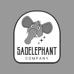 Playful Cartoon Elephant Brings Retro Vibes to Logo Template