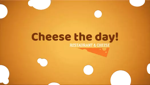 Playful Cheese-Inspired Restaurant Themed Business Card Template
