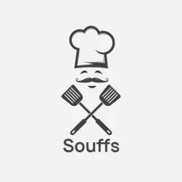 Playful Chef Design with Crossed Spatulas for Restaurant Logo Template