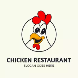 Playful Chicken Character Illustrating a Fun Restaurant Logo Template
