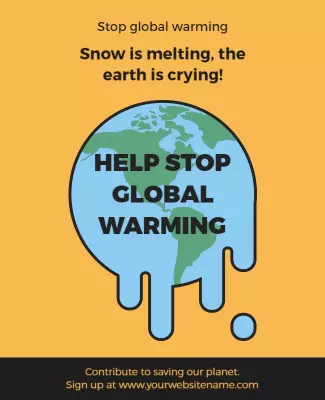 Playful Climate Change Awareness Poster Template