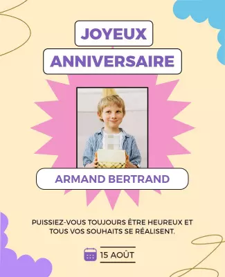 Playful Colorful Birthday Celebration Poster Template