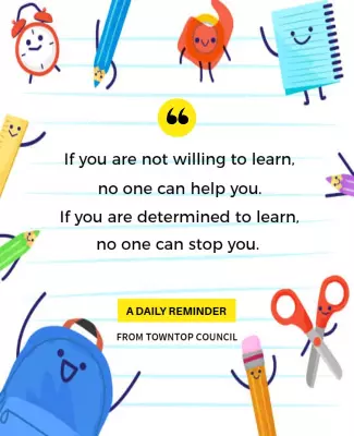 Playful Colorful Educational Reminder Poster Template