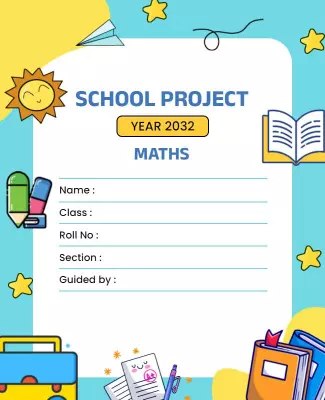 Playful Colorful School Project for Maths Poster Template
