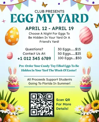 Playful Egg My Yard Invitation Easter Event Flyer Template