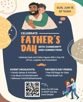 Playful Family-Focused Father's Day Celebration Poster Template