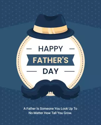 Playful Father’s Day Celebration with Mustache Design Poster Template