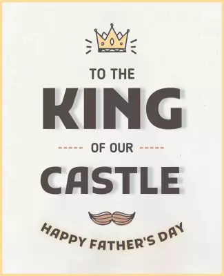 Playful Father's Day King of Our Castle Poster Template