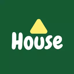 Playful Green Themed Wordmark Showcasing House Design Logo Template