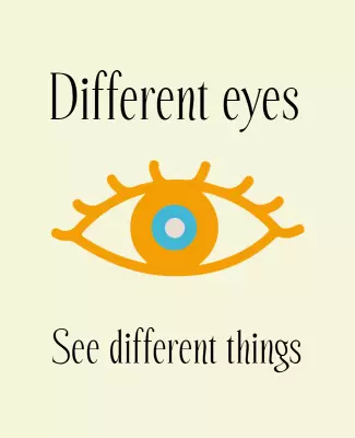 Playful Illustrated Eye Design with Inspiring Message Poster Template