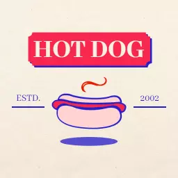 Playful Illustration of Tasty Hotdog with Colorful Elements Logo Template